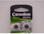 Camelion AG7, baterie ceas 1.5V alcalina, LR926, LR57, 195, SR927W, GP95A, 395 blister 10 Baterii de unica folosinta
