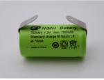 GP Batteries 75AAH acumulator industrial 2/3AA 750mAh Ni-Mh 1.2V 2/3R6 cu lamele pentru lipire Baterie reincarcabila