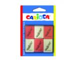 CARIOCA Radiere dreptunghiulare, 6 buc/blister, CARIOCA - albe/rosii (CA-42863)