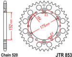 JT Sprockets JTR853.46 hátsó lánckerék acél JT Sprockets