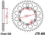 JT Sprockets JTR460.47 hátsó lánckerék acél JT Sprockets