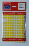 Tanex Etichete autoadezive color, D10 mm, 1080 buc/set, Tanex - galben (TX-OFC-128-YE) - viamond