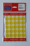 Tanex Etichete autoadezive color, D19 mm, 350 buc/set, Tanex -galben (TX-OFC-131-YE) - viamond