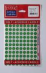Tanex Etichete autoadezive color, D10 mm, 1080 buc/set, Tanex - verde (TX-OFC-128-GR) - viamond