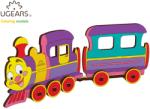 UgearsModels Locomotiva - Puzzle 3D de colorat pentru copii (UG 4820184120426)