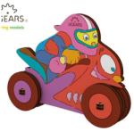 UgearsModels Motociclist - Puzzle 3D de colorat pentru copii (UG 4820184120372)