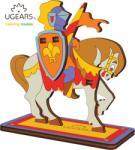UgearsModels Cavaler - Puzzle 3D de colorat pentru copii (UG 4820184120402)