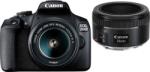 Canon EOS 2000D + 18-55mm IS II + 50mm STM (2728C022AA/2728C030AA) Digitális fényképezőgép