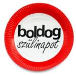 Boldog Szülinapot Sebességkorlátozó Szülinapi Parti Tányér - 23 cm, 6 db-os