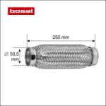 BOSAL Racord flexibil toba esapament 50, 5 x 250 mm BOSAL 265-681
