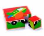 Tooky Toy Cuburi puzzle mijloace de Transport (BINJ-TKC262)