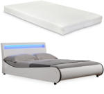 Corium Valencia műbőr ágykeret LED világítással, hideghab matraccal 180x200cm