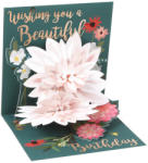  Popshots képeslap, mini, Beautiful Birthday, virágos (TR292)