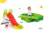 Smoby Set tobogan Toboggan KS Smoby şi nisipar Sandy cu capac şi pistă de apă de la 24 luni (SM310262-14)