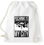printfashion PUBG - Pochinki is my City - Sportzsák, Tornazsák - Fehér (873991)