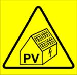  PV rendszer napelem az épületben piktogram kismatrica