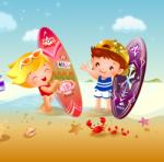 BeKid Tablou canvas Surfing - 40 x 40 cm