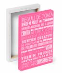 BeKid Tablou canvas reguli de joaca ROZ - 35 x 50 cm