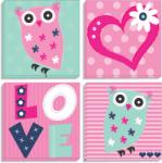 BeKid Set tablouri canvas Owl Friends