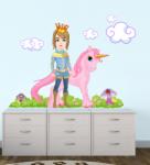 BeKid Sticker decorativ Printul si unicornul - 170 x 150 cm