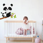 BeKid Stickere perete copii Panda cu pui - 50 x 43 cm