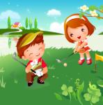 BeKid Tablou canvas Golf 2 - 20 x 20 cm