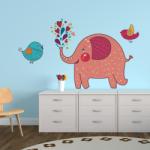 BeKid Stickere perete copii Elefantelul vesel - 67 x 50 cm