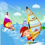 BeKid Tablou canvas Pe apa - 40 x 40 cm