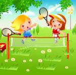 BeKid Tablou canvas tenis de camp - 40 x 40 cm