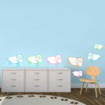 BeKid Stickere perete copii Oite colorate - 130 x 110 cm