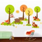 BeKid Sticker decorativ Padurea Fermecata - 120 x 101 cm