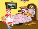 BeKid Tablou canvas Lupul si Scufita Rosie in casa - 70 x 100 cm
