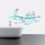 BeKid Stickere perete copii Pinguini - 140 x 60 cm