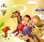 BeKid Tablou canvas Visul fetitelor - 40 x 40 cm