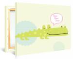 BeKid Tablou canvas Crocodilul fericit - 35 x 50 cm