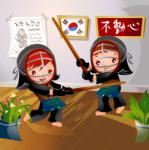 BeKid Tablou canvas Samurai - 40 x 40 cm