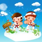 BeKid Tablou canvas Karate 3 - 20 x 20 cm