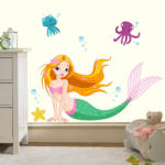 BeKid Stickere perete copii Sirena - 130 x 70 cm