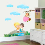 BeKid Stickere perete copii La scaldat - 120 x 80 cm