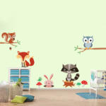 BeKid Stickere perete copii Joaca prin padure - 70 x 58 cm