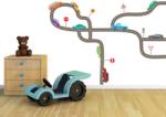BeKid Sticker decorativ Masinute pe drum - 115 x 83 cm