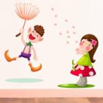 BeKid Sticker decorativ Ploaia de Papadii - 120 x 40 cm