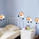 BeKid Stickere perete copii Oite - 129 x 34 cm
