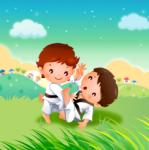 BeKid Tablou canvas Karate 2 - 20 x 20 cm