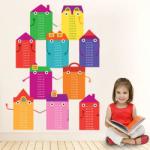 BeKid Stickere perete copii Casutele Educative - 118 x 63 cm