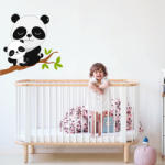 BeKid Stickere perete copii Panda cu pui - 85 x 73 cm