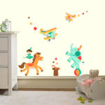 BeKid Stickere perete copii Circul zburator - 118 x 70 cm