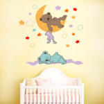 BeKid Stickere perete copii Ursuleti dormind - 94 x 88 cm