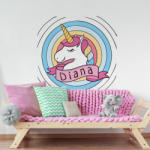 BeKid Stickere perete copii Unicorn - 80 x 79 cm