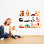 BeKid Stickere perete copii Raft cu jucarii - 80 x 61 cm
